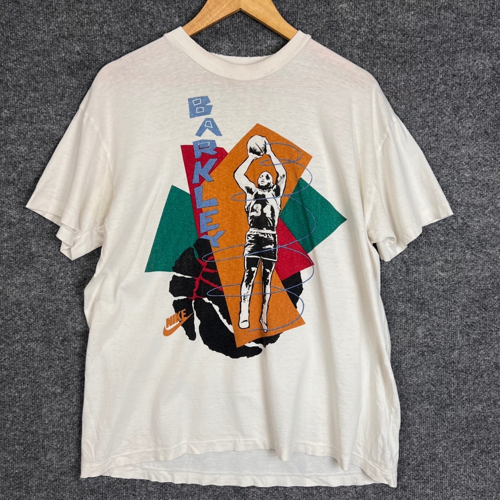 Vintage Nike Charles Barkley T-Shirt Mens XL 90s Graphic SingleStitch
